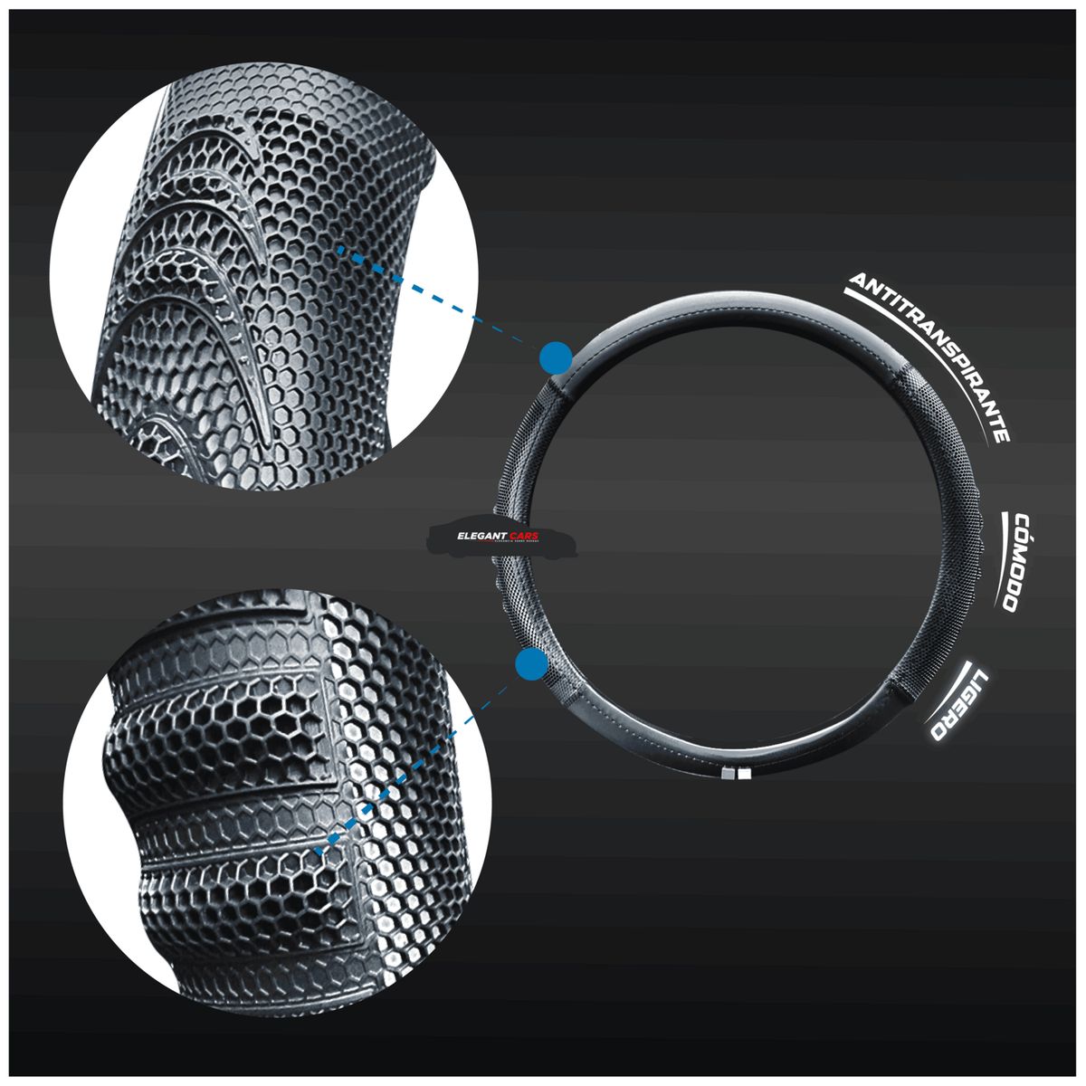 JET - Forro De Timón Antiestrés Diseño Elegante