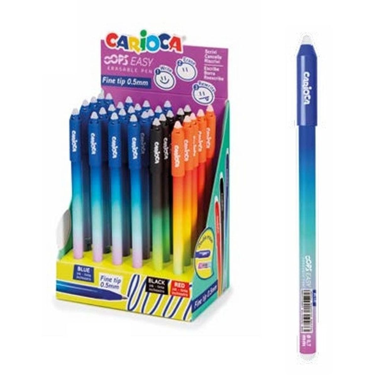 GENERICO - LAPICERO CON DOBLE BORRADOR - OPPS EAST - CAJA 30 UNID