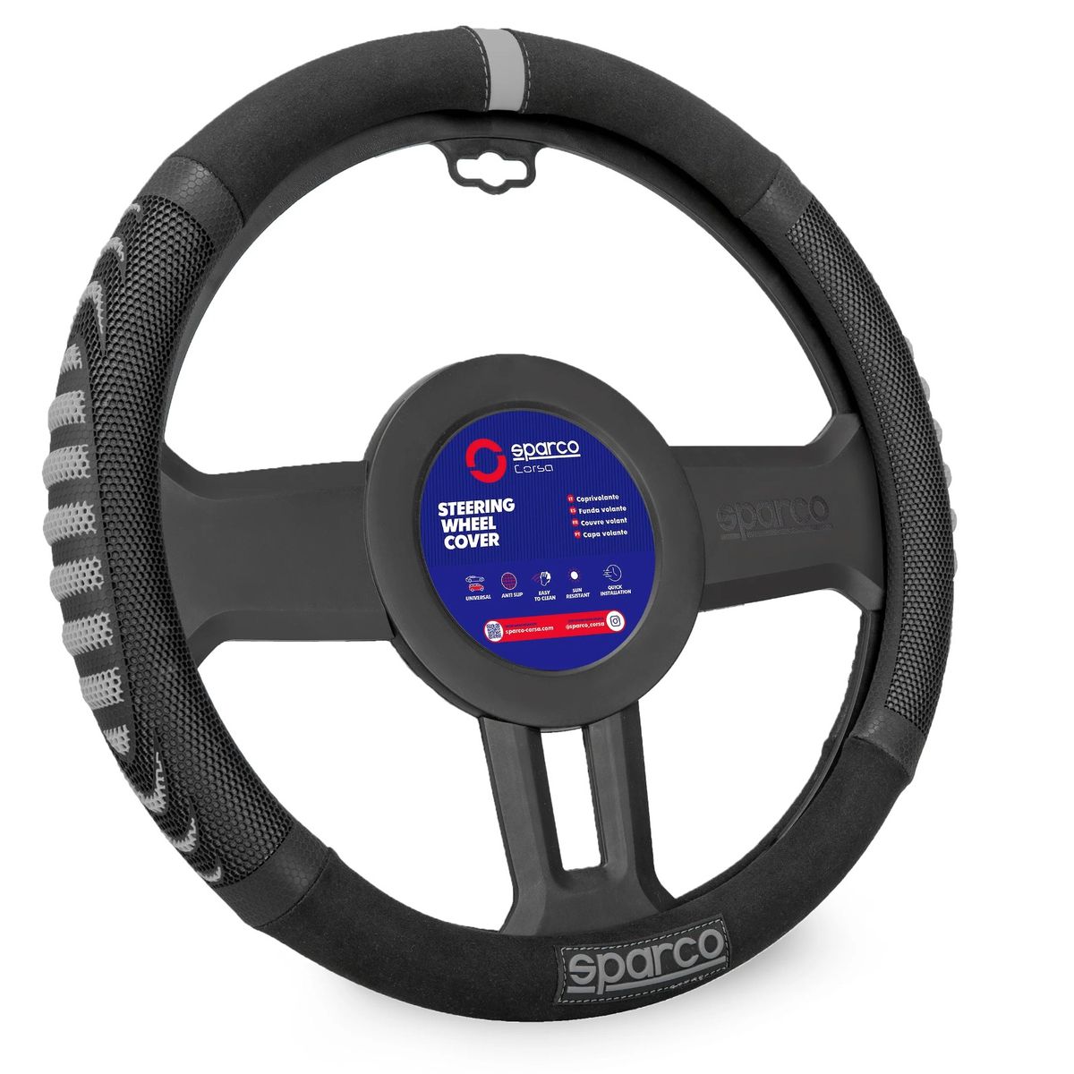 SPARCO - Funda de Timon Sparco masajeador gris Sps137