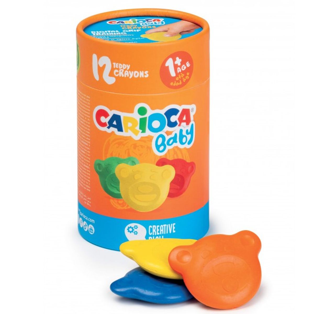 GENERICO - CRAYOLAS 12 UNID CARITA DE OSO - CARIOCA