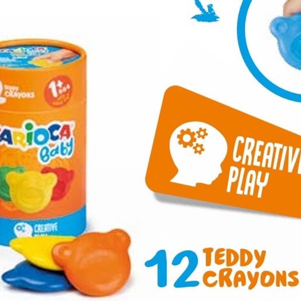 GENERICO - CRAYOLAS 12 UNID CARITA DE OSO - CARIOCA