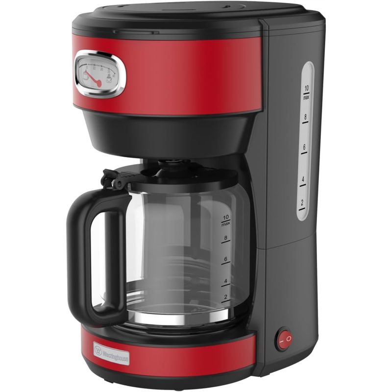 WESTINGHOUSE - Cafetera eléctrica 10 tazas Retro WH rojo