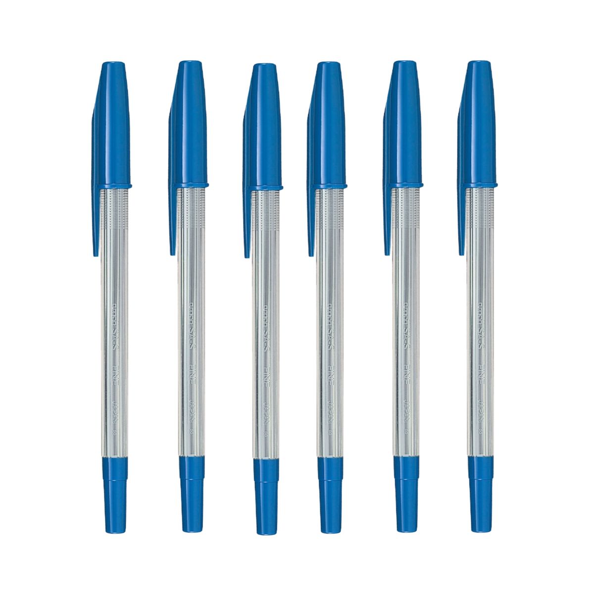 UNI BALL - UNI SA-S Bolígrafo Fine Tinta Seca Azul Pack x 6
