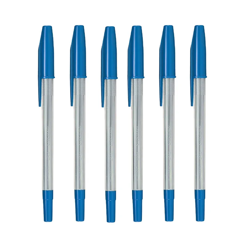 UNI BALL - UNI SA-S Bolígrafo Fine Tinta Seca Azul Pack x 6