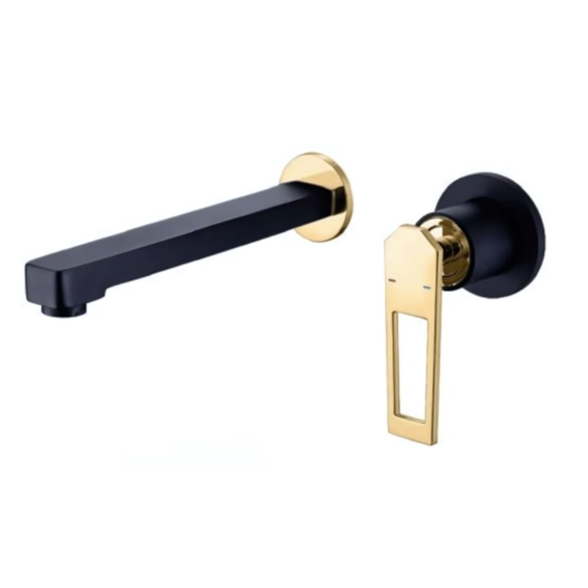 FRATELLI - MEZCLADORA MONOCOMANDO DE LAVATORIO  A LA PARED NEGRO