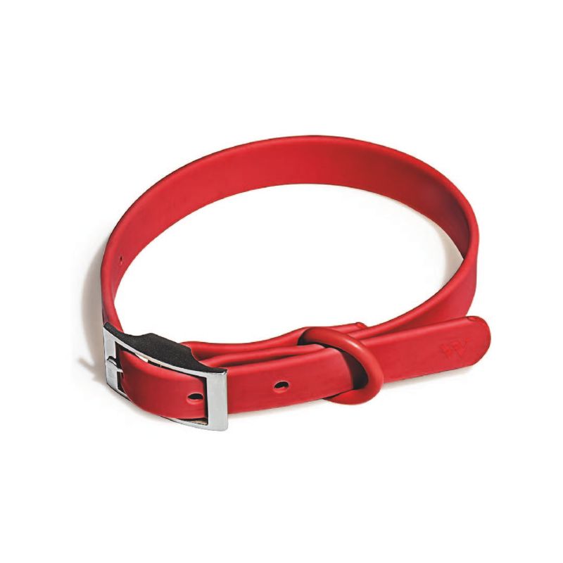 S&T - Collar Para Perros PVC Impermeable Rojo - Talla S