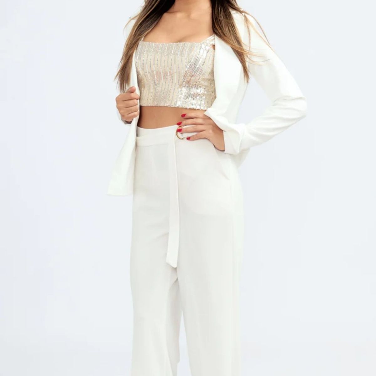 MISS LADY - BLAZER BASICO BLANCO