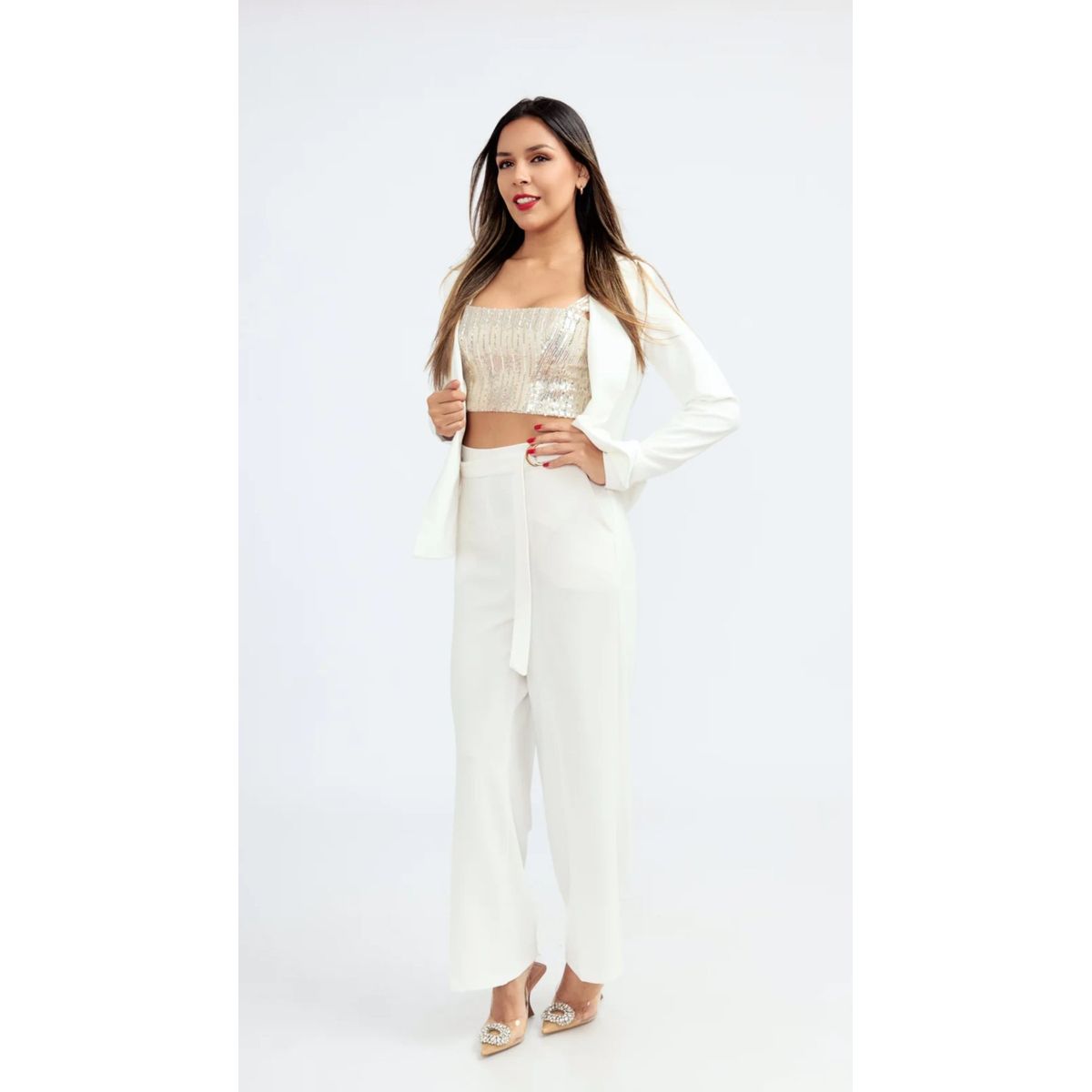 MISS LADY - BLAZER BASICO BLANCO