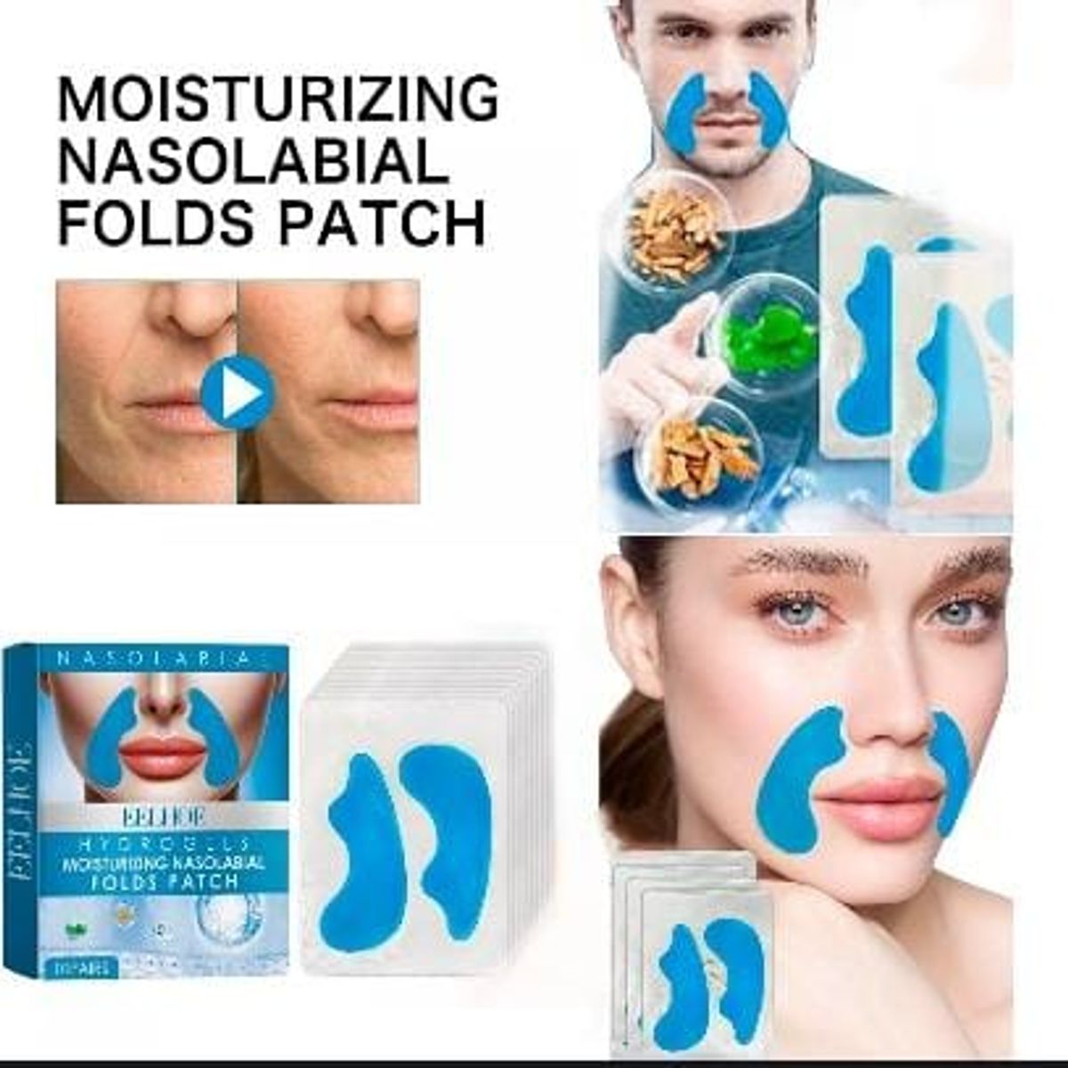 GENERICO - PARCHE DE PLIEGE NASOLABIAL 10 PARES