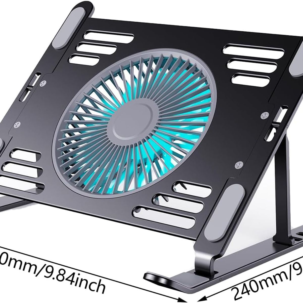 SEISA - Soporte Aluminio Base Cooler Ventilador de Laptop Notebook HZ44