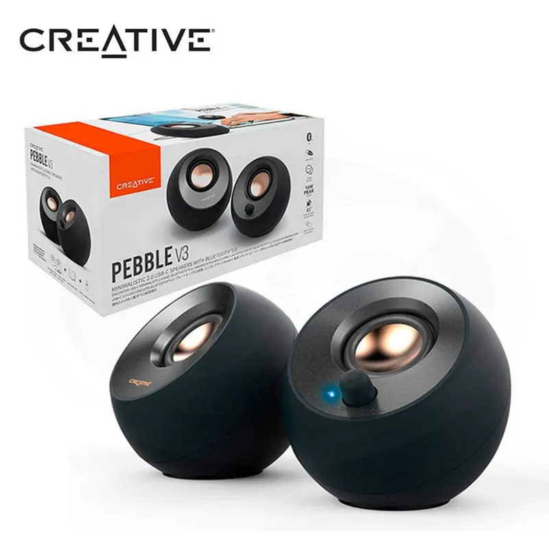 PARLANTE CREATIVE PEBBLE V3 8W/16W USB-C-POWER/AUDIO