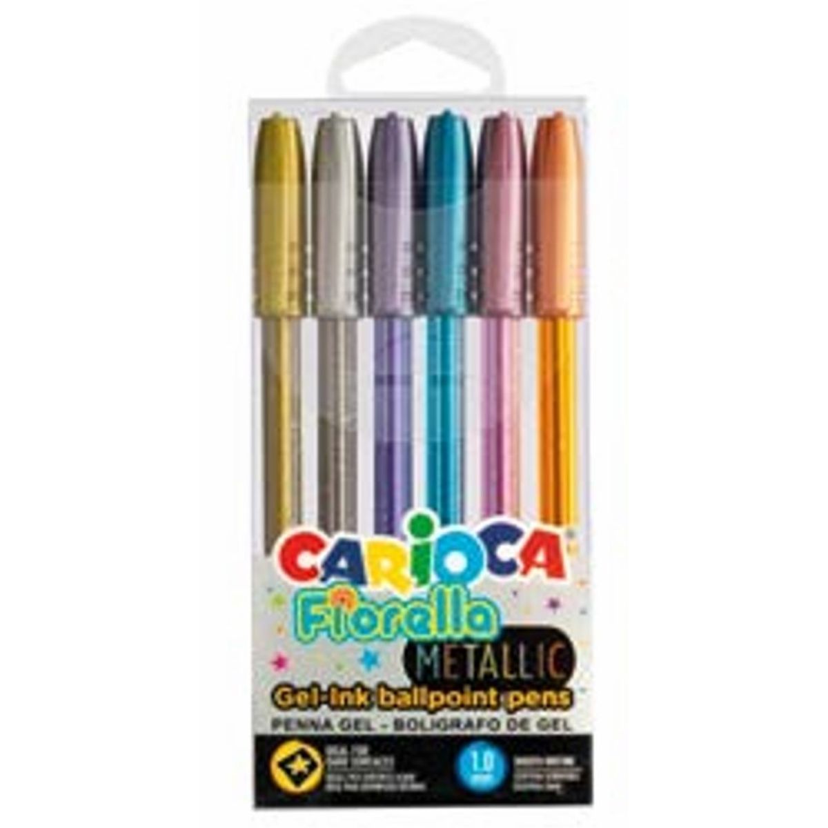 GENERICO - LAPICEROS COLORES METALICOS EN GEL FIORELLA  - 6 UNID