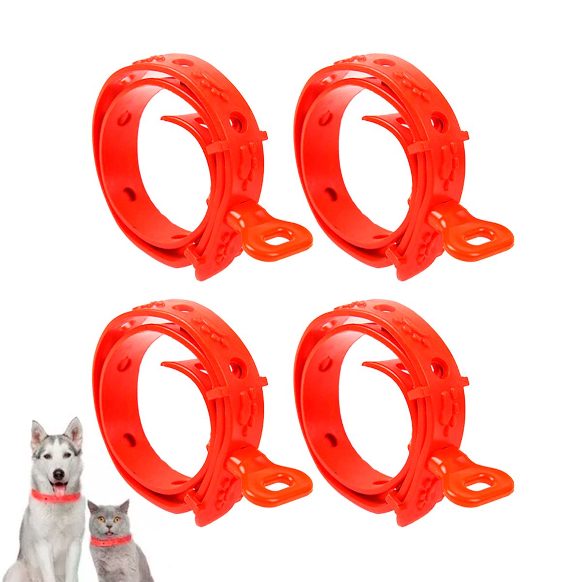 OEM - Set de 4 Collares Antipuglas Graduable para Perros y Gatos