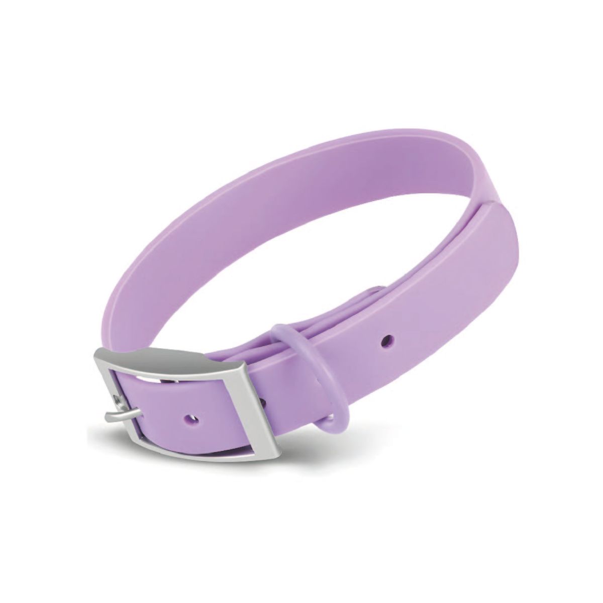 S&T - Collar Para Perros PVC Impermeable Lila - Talla M