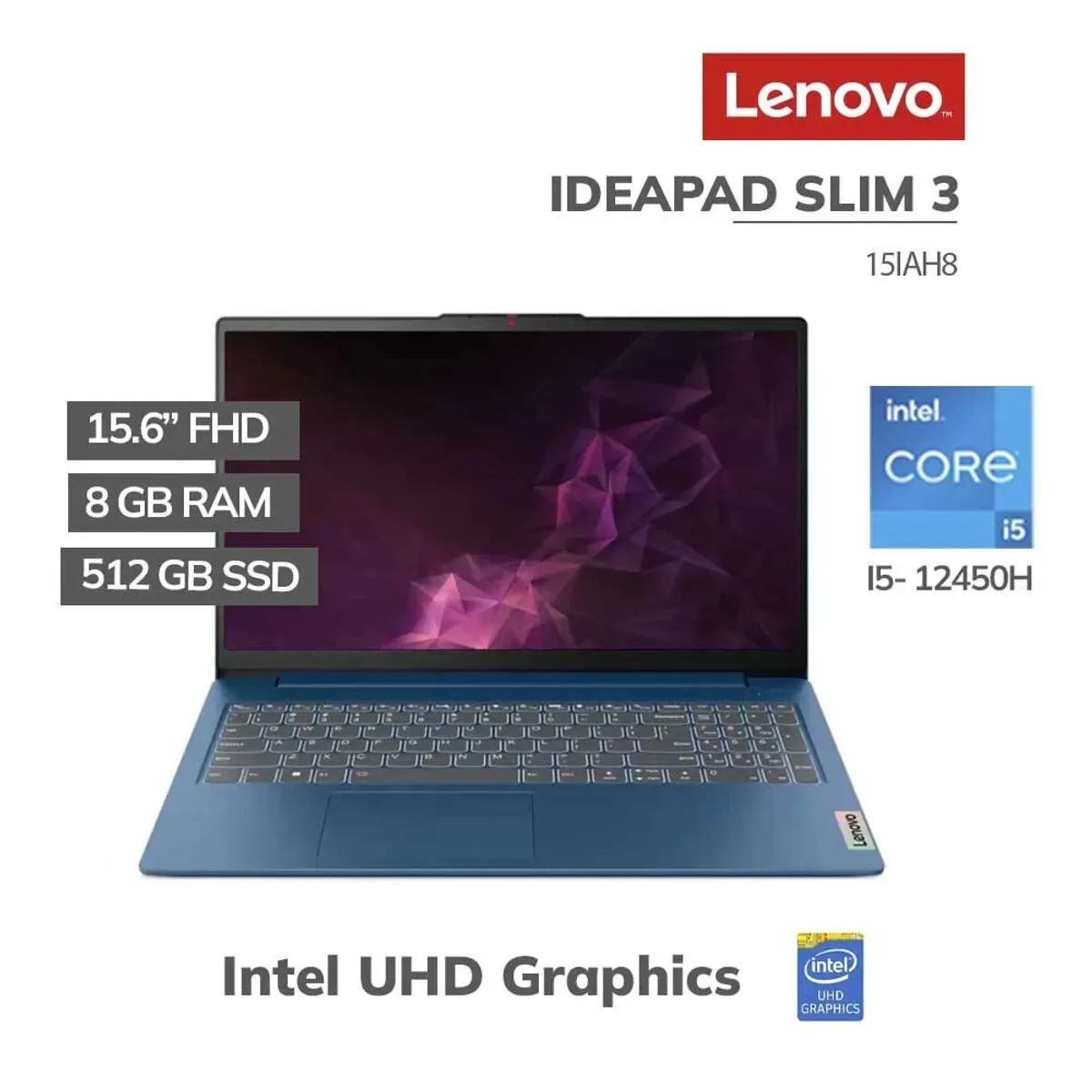 LENOVO - NOTEBOOK LENOVO IDEAPAD SLIM 3 15IAH8 (83ER001CLM) FHD 15.6" ABYSS BLUE