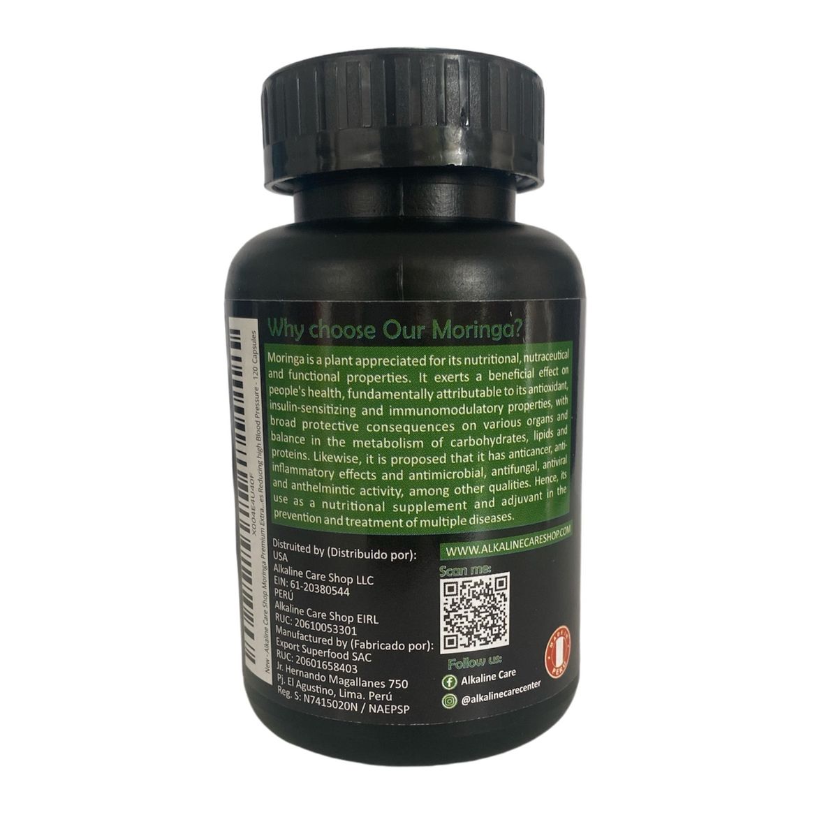 ALKALINE CARE - Moringa  (Dietary supplement) 120 Caps