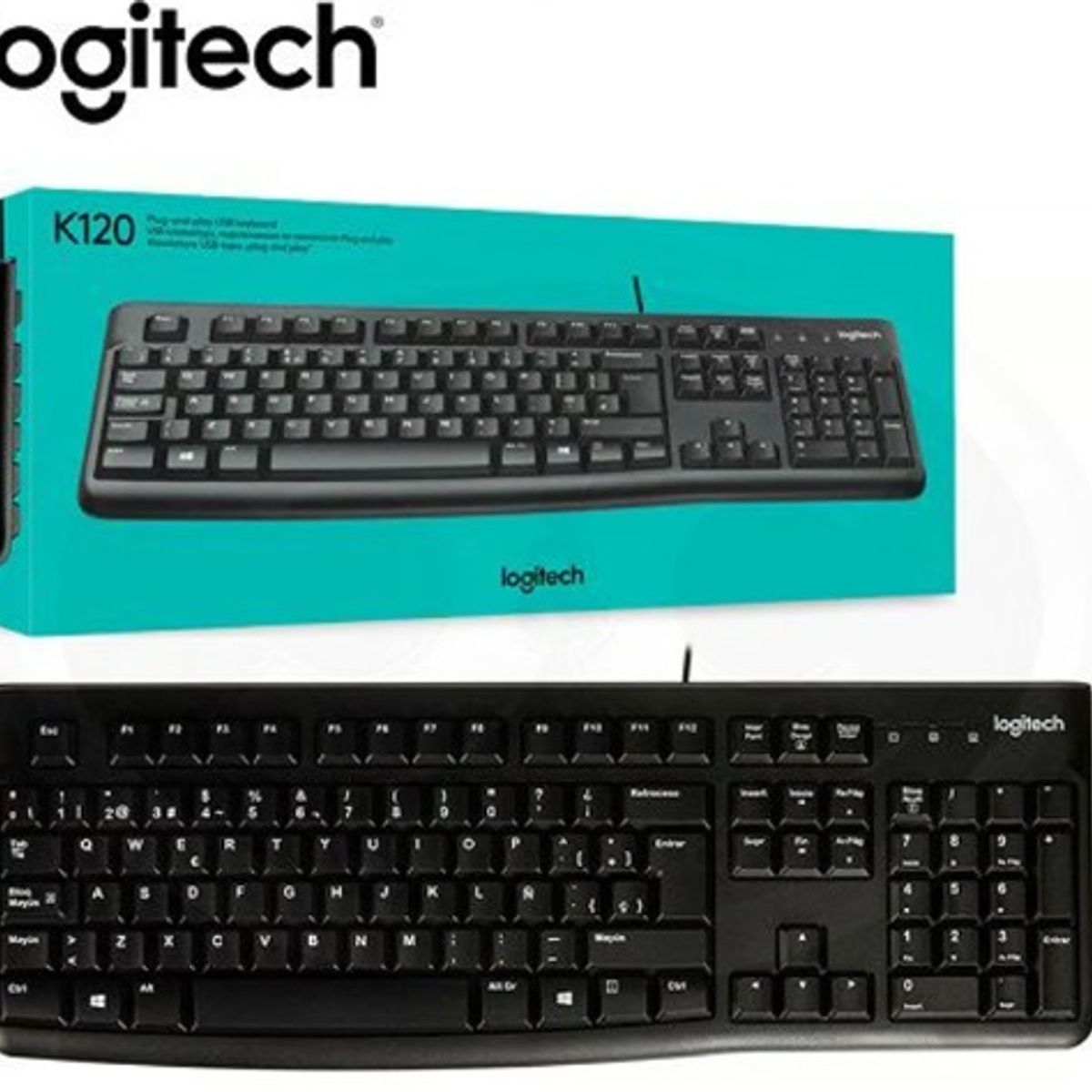 LOGITECH - Teclado Logitech K120 USB SP Black