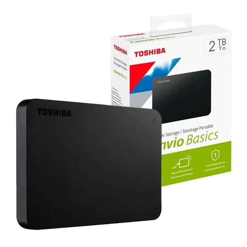 TOSHIBA - Disco duro externo Toshiba Canvio Basic, 2TB, USB 3.0