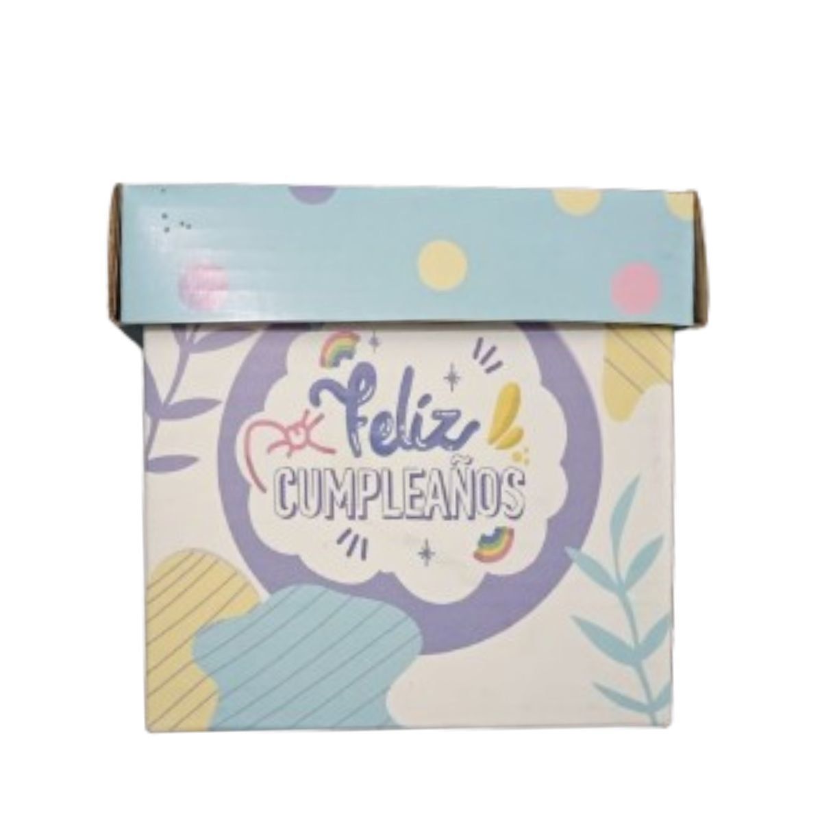 START FG - Caja de regalo pequeña con tapa de 10x10cm Feliz cumpleaños