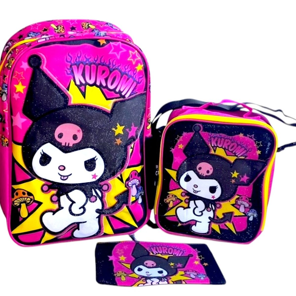 SCOOL - Mochila, lonchera y cartuchera Set 3 en 1 diseño: Kuromi