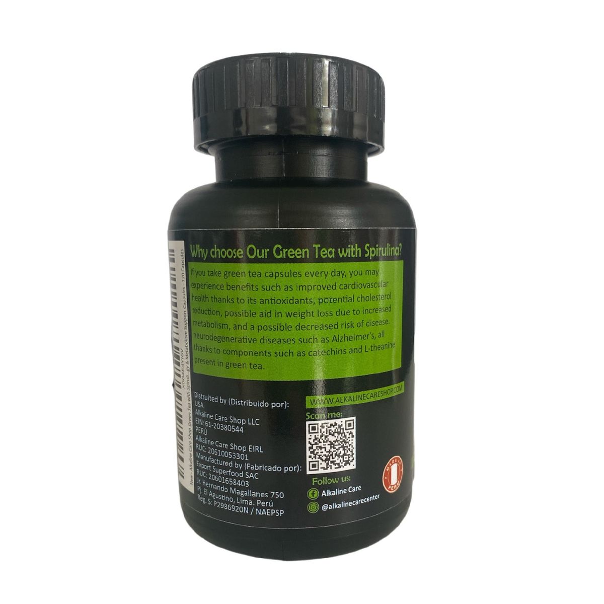 ALKALINE CARE - Green tea (Té verde) 120 Caps