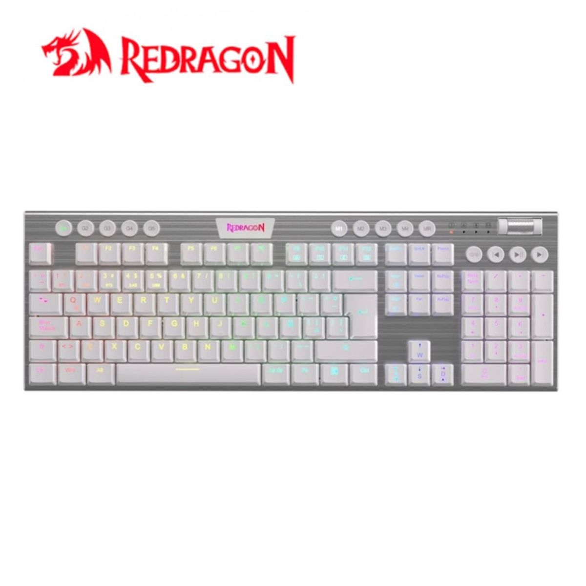 REDRAGON - Teclado Mecánico Redragon HORUS FS K619W-RGB-SP WHITE Cableado