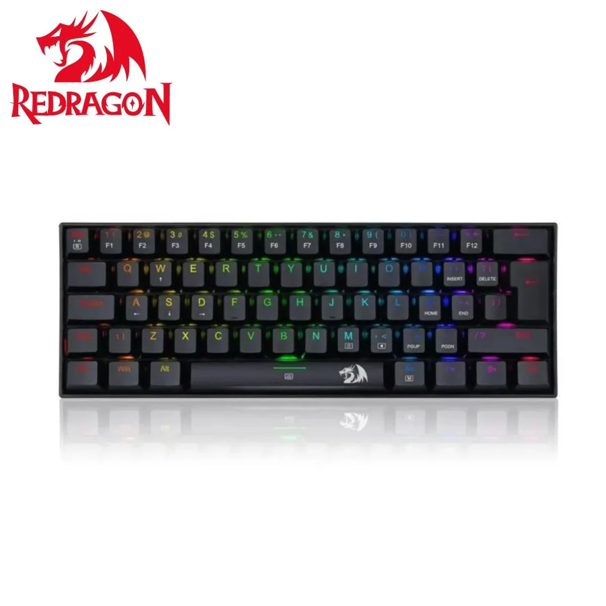 REDRAGON - Teclado Mecánico Redragon 60% DRAGONBORN Spanish K630RGB-RED SWITCH