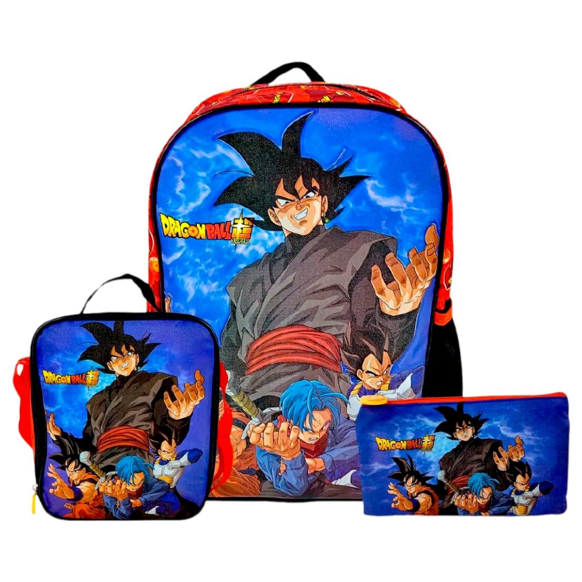 SCOOL - Mochila, lonchera y cartuchera Set 3 en 1 diseño: Dragon Ball