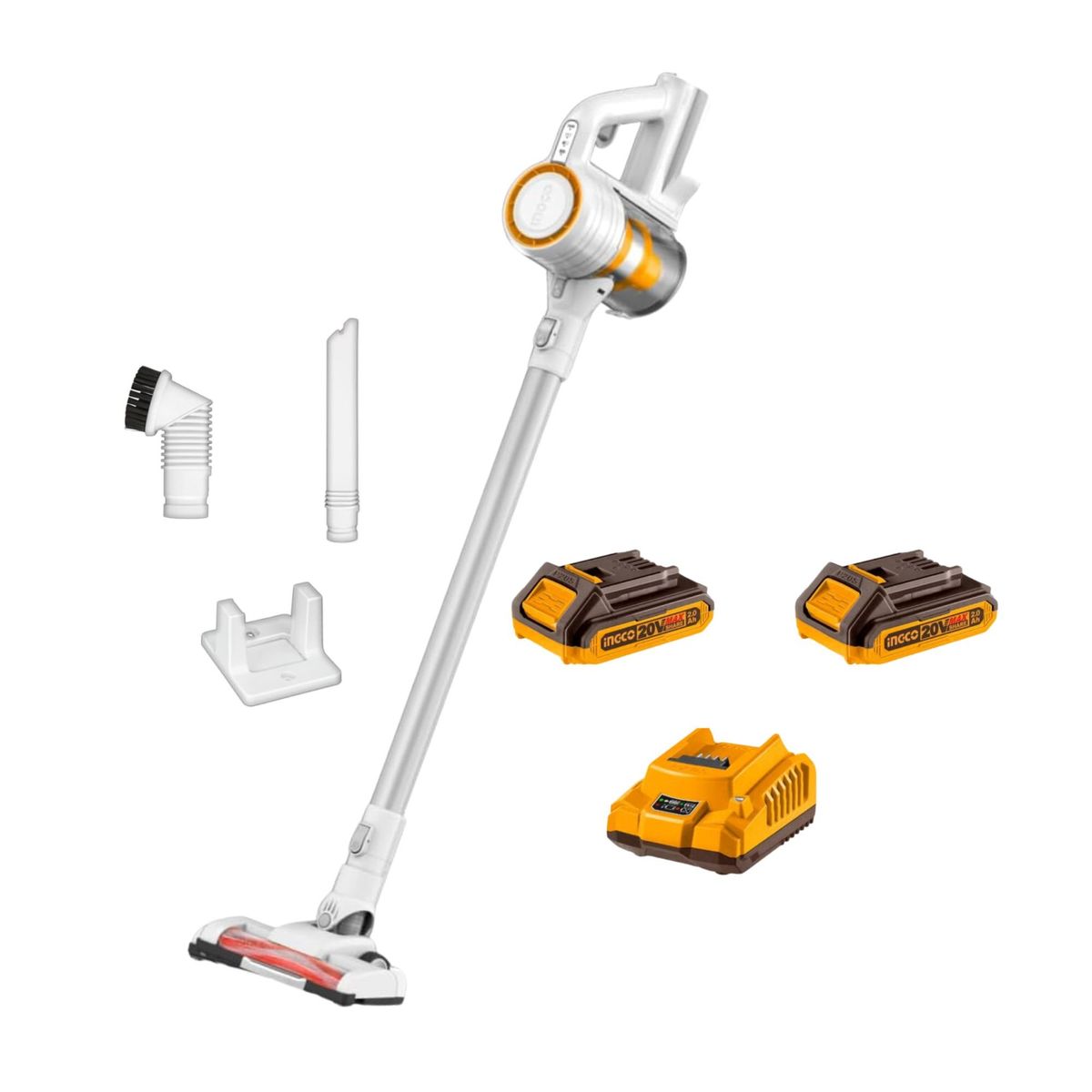 INGCO TOOLS - Aspiradora inalámbrico 20V + 2 Baterías 20V de 2A + Cargador 20V