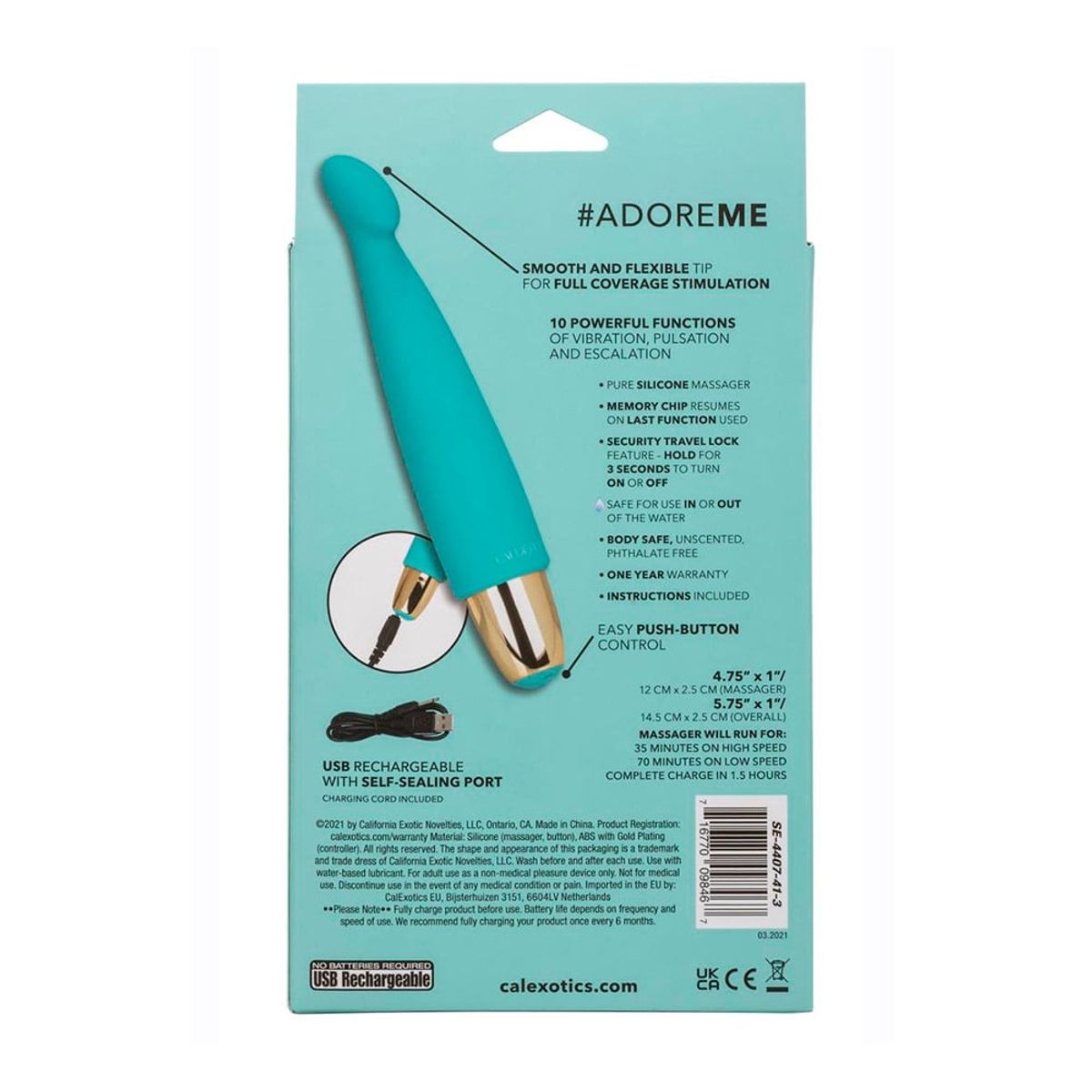 GENERICO - Vibrador Calexotics Silicona Recargable