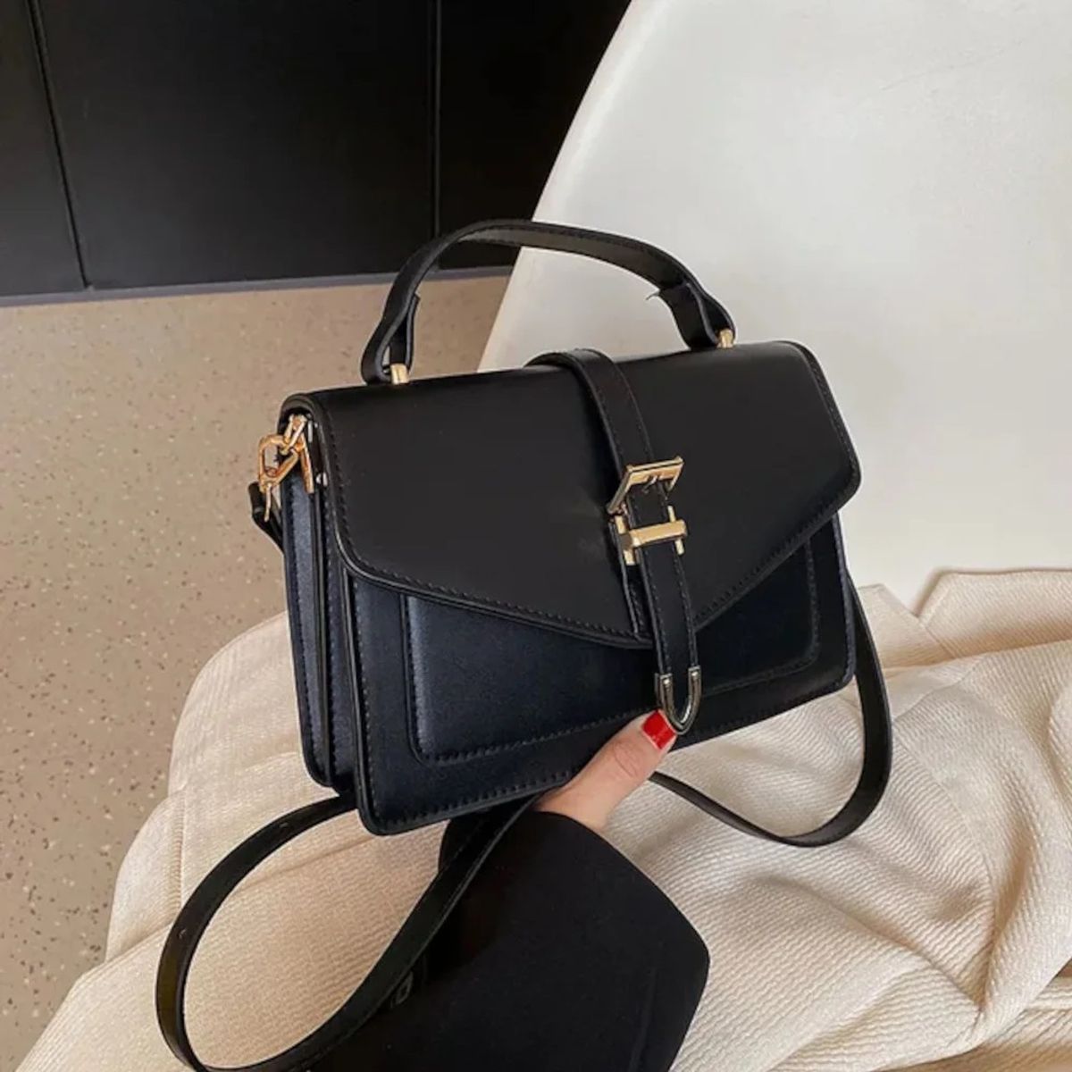 GENERICO - Cartera para mujer de cuero PU estilo retro P-1PIC-08