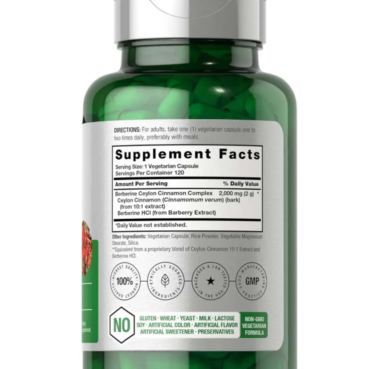 GENERICO - Berberina Con Canela De Ceilán 2000 Mg 120 Cap – Horbäach