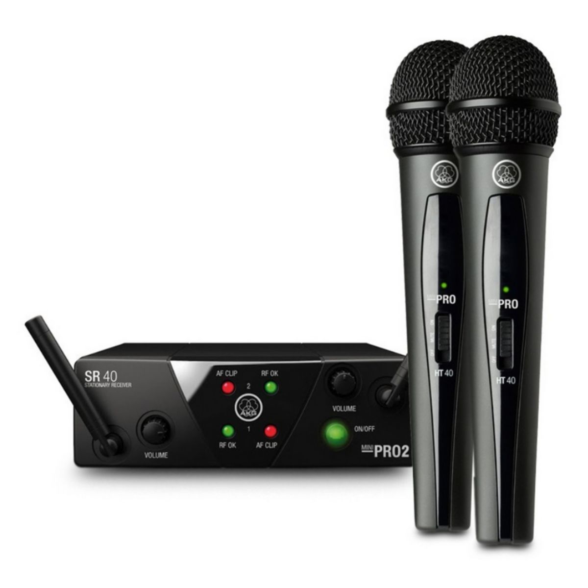 AKG - Microfonos De Mano Inalambrico Akg-set De 2 unidades - Wms40dual