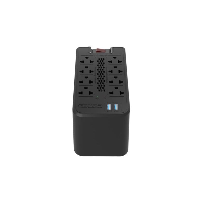FORZA - Estabilizador Forza FVR-1222USB, 1200VA(600W), 8 Tomas 220V, 2 USB-220V