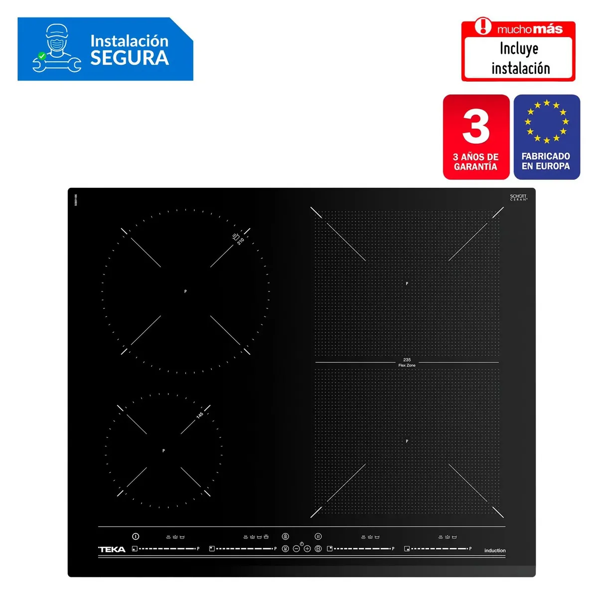 TEKA - Cocina Empotrable Teka  Inducción Vitocerámica 4 Quemadores IZF 64440