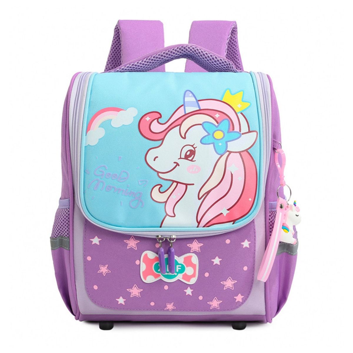 GENERICO - Mochila escolar Kawai juvenil con llavero para niños