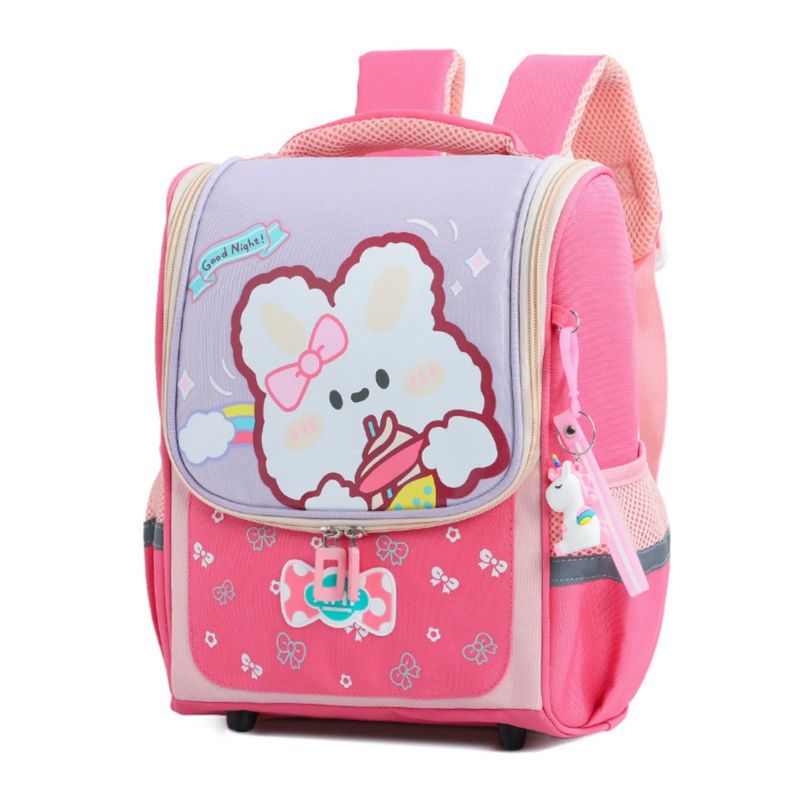 GENERICO - Mochila escolar Kawai juvenil con llavero para niños