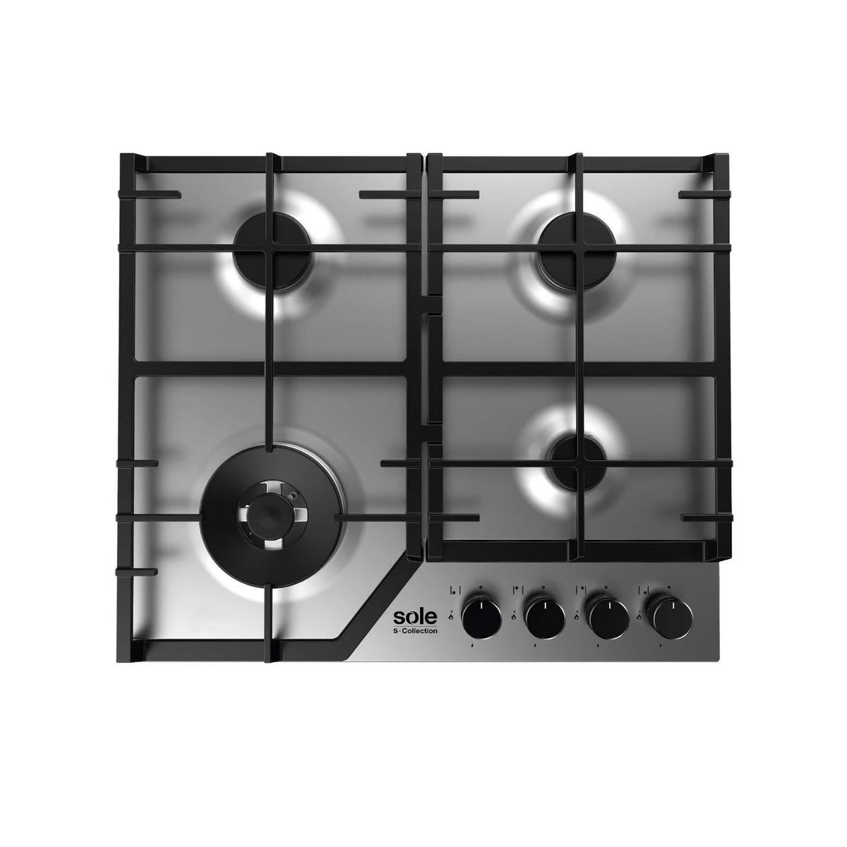 SOLE - Encimera Scollection Acero Inoxidable A Gas 58Cm SOLCO063