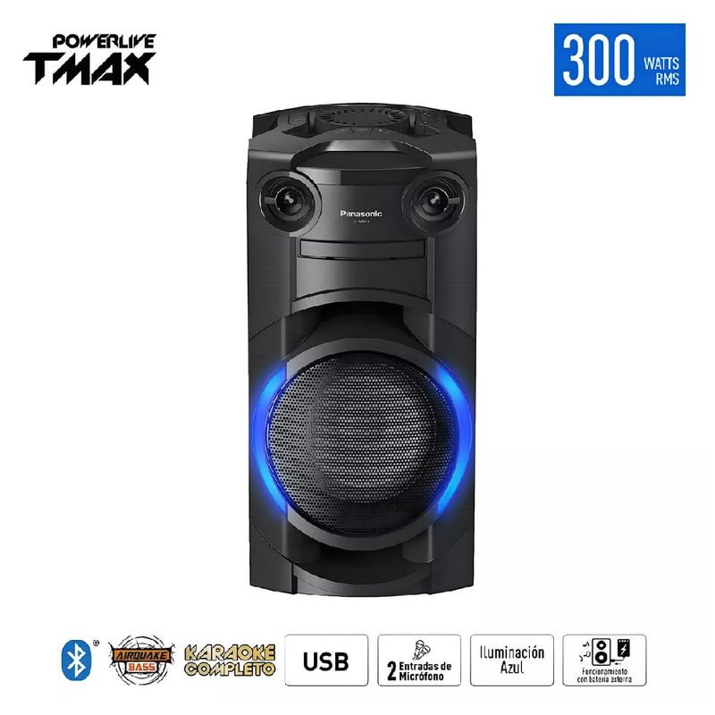 PANASONIC - Equipo de Sonido Panasonic SC-TMAX10PUK ONE BOX 300 Watts RMS Negro