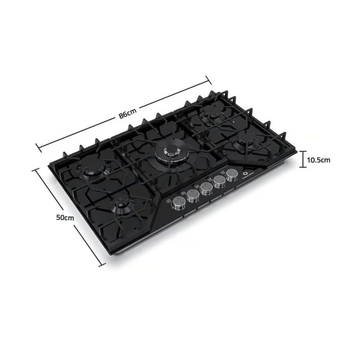 INDURAMA - ENCIMERA INDURAMA 5 QUEMADORES A GAS EGASI-905CGNE NEGRO