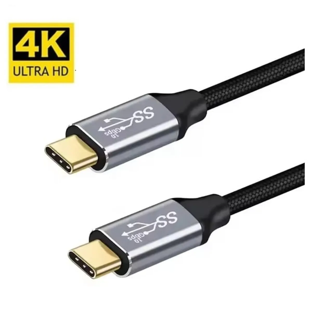 OEM - Cable USB C 3.1 Tipo C a Tipo C Gen2 10Gbps 4K Ultra HD 100W 2 Metros