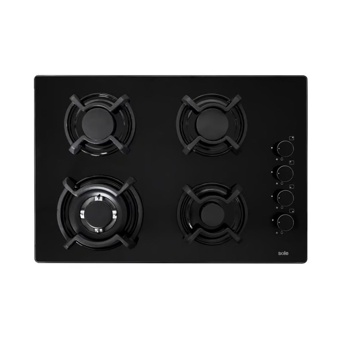 SOLE - ENCIMERA SOLE  4 QUEMADORES A GAS SOLCO047 NEGRO