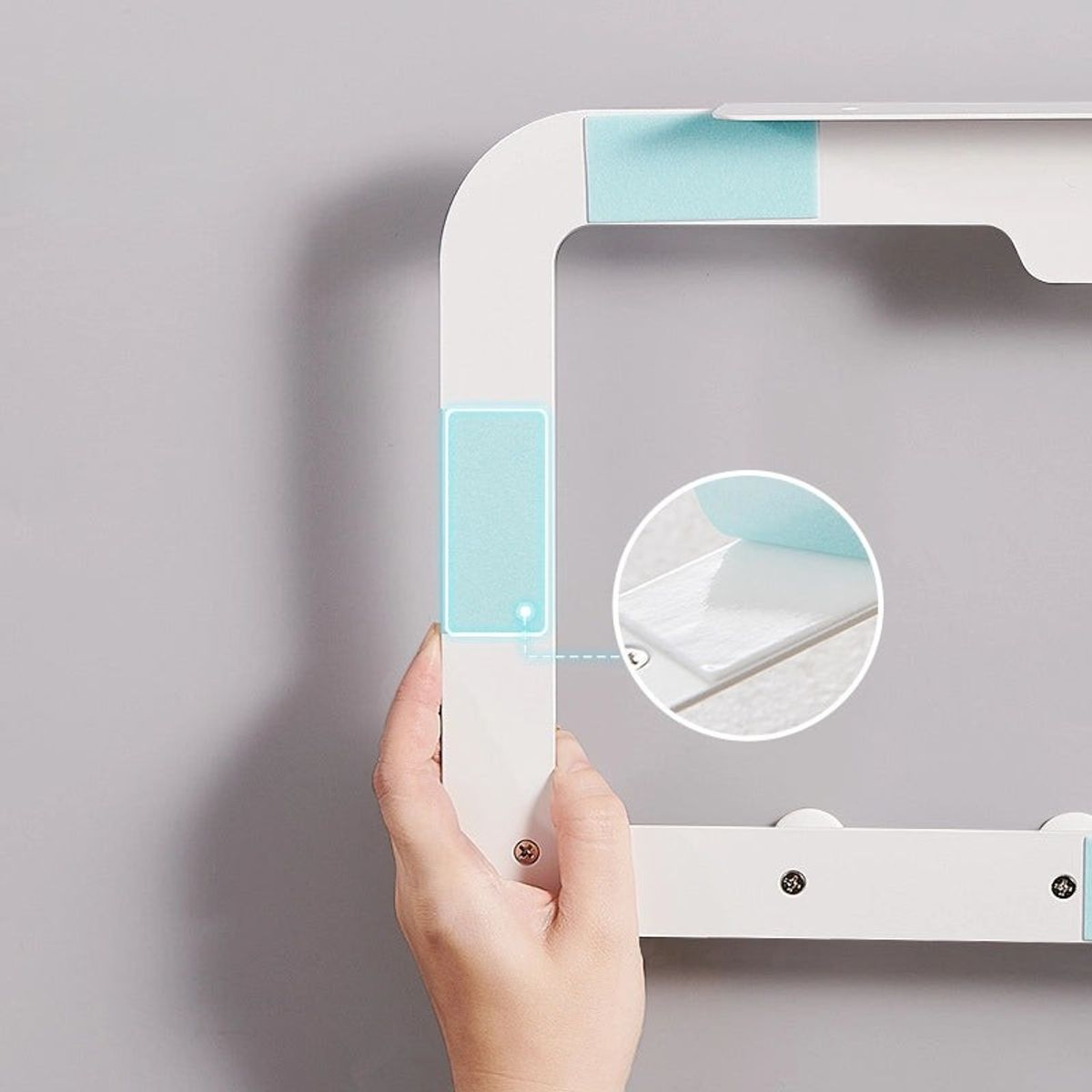 AURELA - EcoHook - Colgador multiusos de 6 ganchos sin perforaciones para puertas y armarios