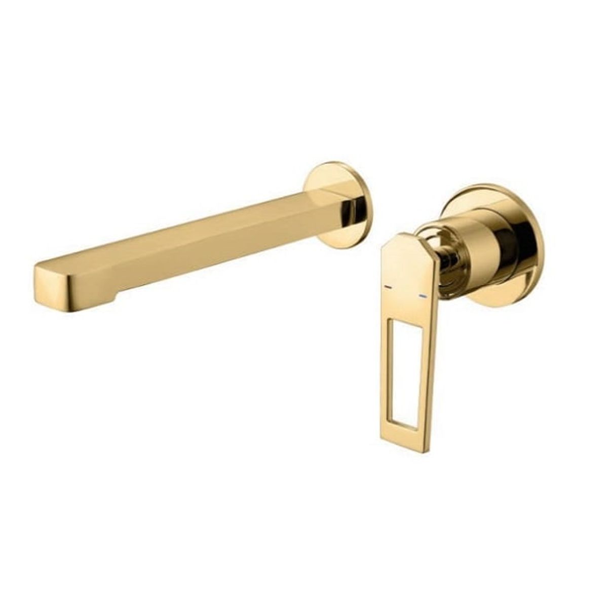 FRATELLI - MEZCLADORA MONOCOMANDO DE LAVATORIO  A PARED DORADO