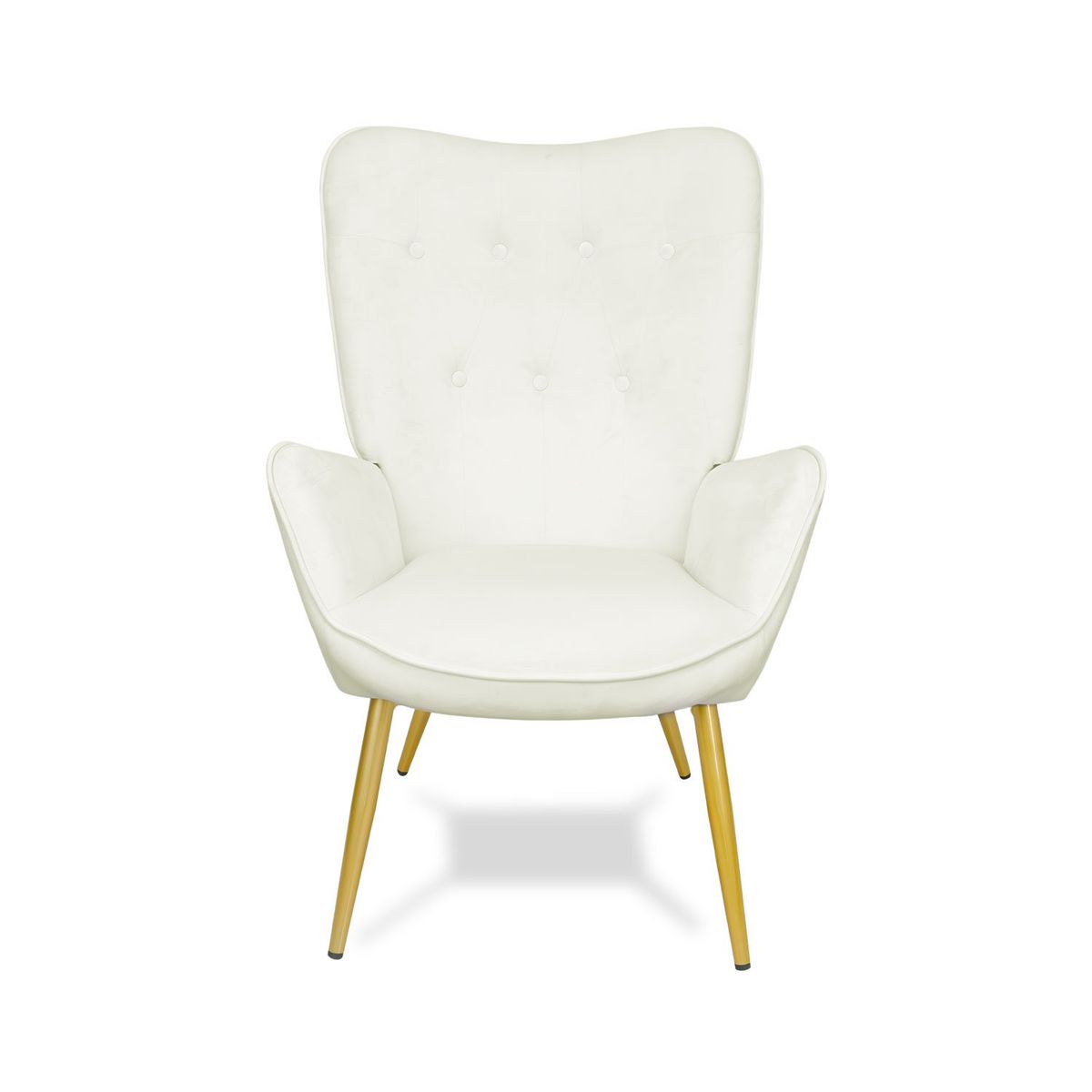 XION - Sillón Decorativo de Franela Blanco 1 cuerpo - Harmony Xion