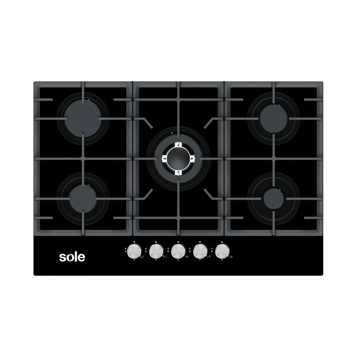 SOLE - Encimera Sole Vidrio Templado 77 Cm 5 Hornillas   SOLCO058