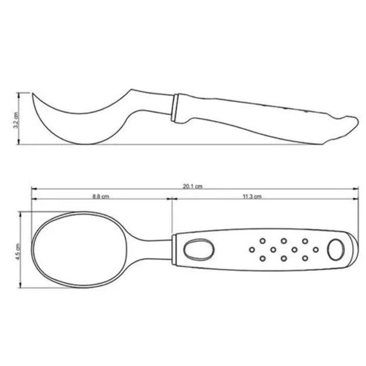 TRAMONTINA - Cuchara PHelados MBlco - Tramontina Acero Inoxidable