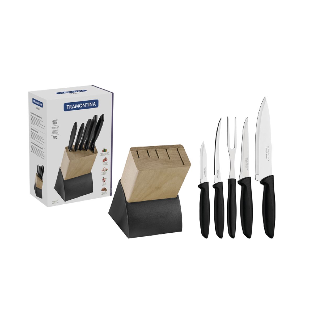 TRAMONTINA - Juego De Cuchillos 6Pzas  Plenus TRAMONTINA