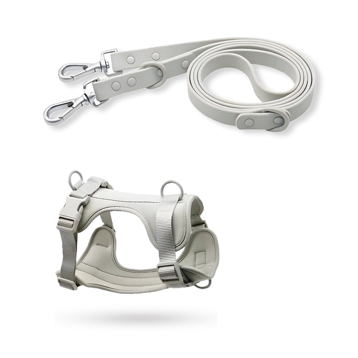 S&T - Correa y Pechera Ajustable Para Perros Gris - Talla M