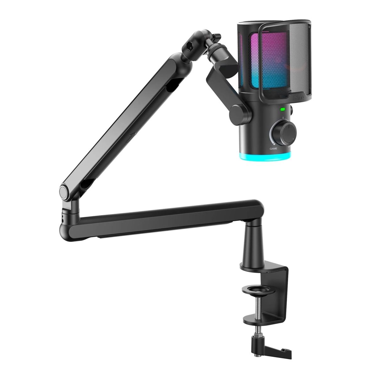 FIFINE - Fifine - Micrófono Ampligame TAM6 RGB USB Incluye Brazo - Black